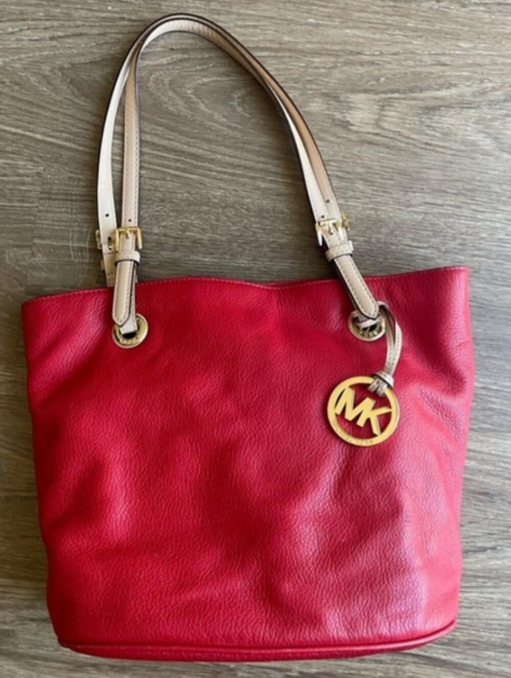 Michael Kors Red Leather Tote